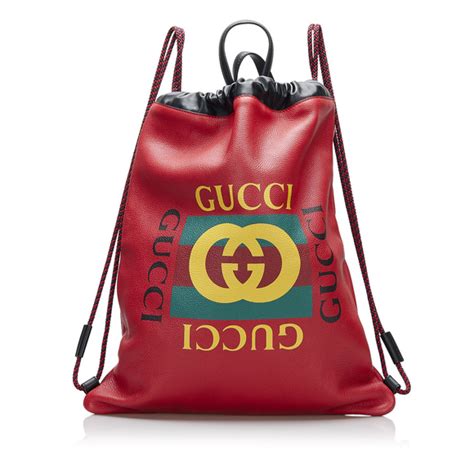 gucci trophy bag|Gucci emblem backpack.